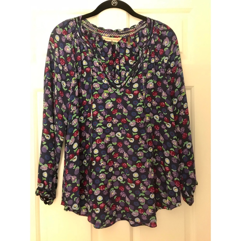 Rebecca Taylor Floral Silk Top